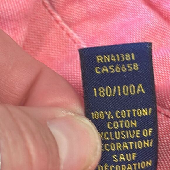 Ralph Lauren Chambray Oxford Cotton Dress Shirt Mens Size Large L Color Pony - Picture 6 of 8